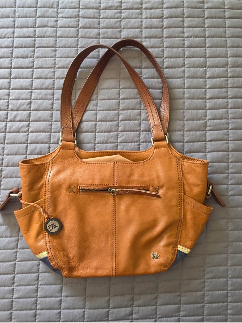 The Sak Tan and Brown Leather Shoulder Bag